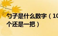 勺子是什么数字（10月08日勺子的单位是一个还是一把）