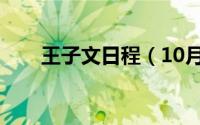 王子文日程（10月19日王子文婚况）