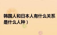 韩国人和日本人有什么关系（10月19日日本人和韩国人分别是什么人种）