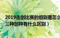 2019击剑比赛的组别是怎么划分的（10月19日击剑比赛的三种剑种有什么区别）