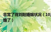 非常了得刘阳婚姻状况（10月19日非常了得刘阳最后和谁结婚了）