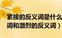 紧接的反义词是什么（10月19日紧贴的反义词和激烈的反义词）