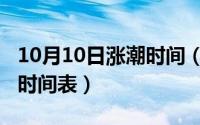 10月10日涨潮时间（10月08日海水涨潮落潮时间表）