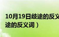 10月19日歧途的反义词是什么（10月19日歧途的反义词）