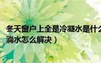 冬天窗户上全是冷凝水是什么原因（10月19日冬季窗户冷凝淌水怎么解决）