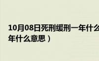 10月08日死刑缓刑一年什么意思啊（10月08日死刑缓刑一年什么意思）