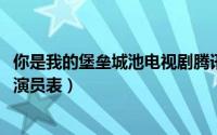 你是我的堡垒城池电视剧腾讯视频（10月21日你是我的堡垒演员表）