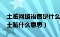 土贼网络语言是什么意思（10月22日云南话土贼什么意思）