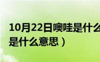 10月22日噢哇是什么意思呀（10月22日噢哇是什么意思）