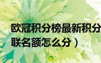 欧冠积分榜最新积分表（10月22日欧冠和欧联名额怎么分）