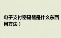 电子支付密码器是什么东西（10月22日电子支付密码器的使用方法）