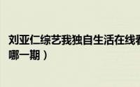 刘亚仁综艺我独自生活在线看（10月22日刘亚仁我独自生活哪一期）