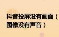 抖音投屏没有画面（10月23日抖音投屏只有图像没有声音）