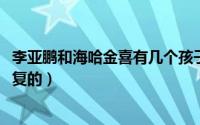 李亚鹏和海哈金喜有几个孩子（10月08日李亚鹏头发怎么恢复的）