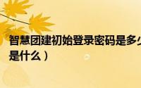 智慧团建初始登录密码是多少（10月23日智慧团建初始密码是什么）