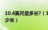 10.4英尺是多长?（10月24日1英尺相当于多少米）