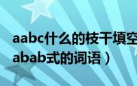 aabc什么的枝干填空（10月25日什么的枝条abab式的词语）