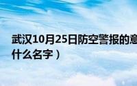 武汉10月25日防空警报的意义（10月25日刘畊宏的乐队叫什么名字）