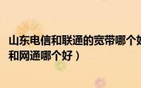 山东电信和联通的宽带哪个好（10月26日山东这边宽带电信和网通哪个好）