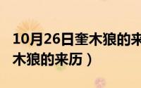 10月26日奎木狼的来历和寓意（10月26日奎木狼的来历）