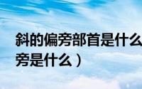 斜的偏旁部首是什么意思（10月08日斜的偏旁是什么）