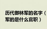 历代御林军的名字（10月08日古代统领御林军的是什么官职）