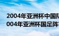 2004年亚洲杯中国队首发阵容（10月27日2004年亚洲杯国足阵容）