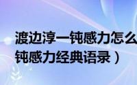 渡边淳一钝感力怎么样（10月08日渡边淳一钝感力经典语录）