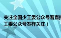 关注全国少工委公众号看直播视频怎么看（10月08日全国少工委公众号怎样关注）