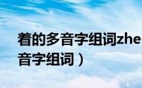 着的多音字组词zhe（10月08日着的五种多音字组词）