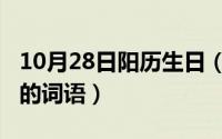 10月28日阳历生日（10月28日祝贺生日快乐的词语）