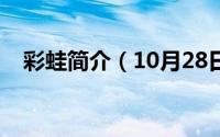 彩蛙简介（10月28日彩蛙是中国品种吗）