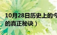 10月28日历史上的今天（10月28日保持专注的真正秘诀）