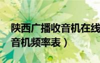 陕西广播收音机在线收听（10月28日陕西收音机频率表）