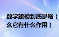 数学建模到底是啥（10月08日数学建模是什么它有什么作用）