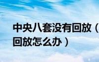 中央八套没有回放（10月08日cctv8不能看回放怎么办）