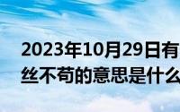 2023年10月29日有什么考试（10月29日一丝不苟的意思是什么）