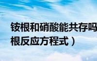 铵根和硝酸能共存吗（10月30日铵根和硝酸根反应方程式）