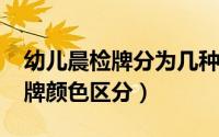 幼儿晨检牌分为几种（10月30日幼儿园晨检牌颜色区分）