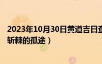 2023年10月30日黄道吉日查询（10月30日人生是一条披荆斩棘的孤途）