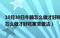 10月30日牛腩怎么做才好吃家常做法大全（10月30日牛腩怎么做才好吃家常做法）