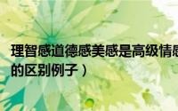 理智感道德感美感是高级情感吗（10月31日理智感和道德感的区别例子）