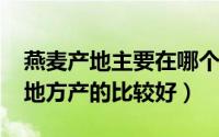 燕麦产地主要在哪个省（11月01日燕麦哪个地方产的比较好）