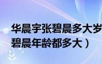 华晨宇张碧晨多大岁数（11月01日华晨宇张碧晨年龄都多大）