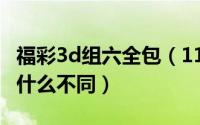 福彩3d组六全包（11月01日3d包六跟组六有什么不同）