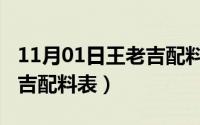 11月01日王老吉配料表最新（11月01日王老吉配料表）