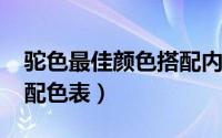 驼色最佳颜色搭配内搭（11月01日驼色最佳配色表）