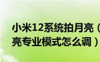 小米12系统拍月亮（11月02日小米12s拍月亮专业模式怎么调）