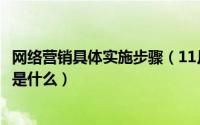 网络营销具体实施步骤（11月02日网络营销的基本流程步骤是什么）