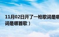 11月02日开了一枪歌词是哪首歌曲（11月02日开了一枪歌词是哪首歌）